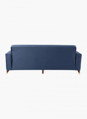 3-Seater Sofa Bed With Cushion And Storage Blue/Brown/Gold