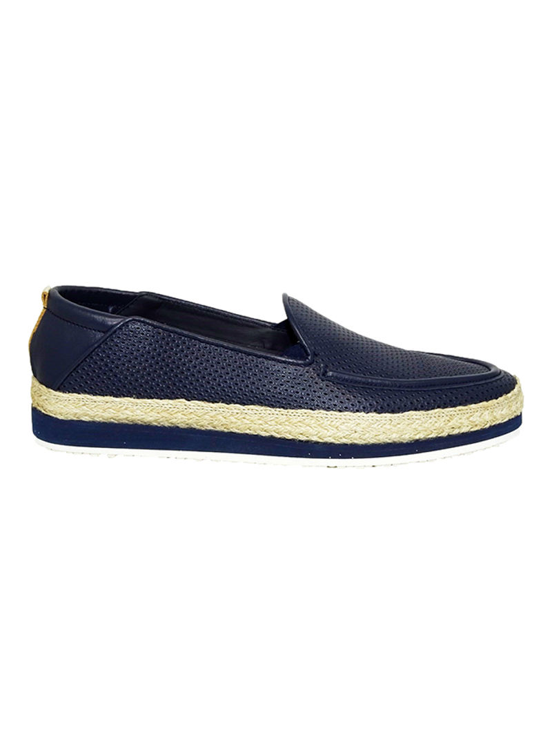 Men's Perforated Slip-On Shoes Navy