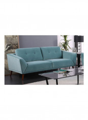 3-Seater Sofa Blue 218 x 98cm