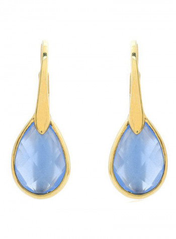 18 Karat Gold Moonstone Clip On Earrings