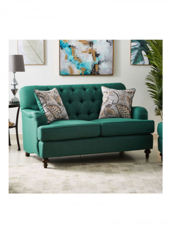 Dorothy 2-Seater Sofa With 2-Cushions Green
