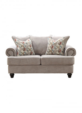 Charlston 2-Seater Sofa Grey 165x85x97centimeter
