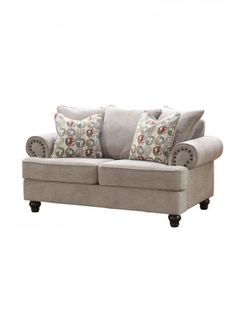Charlston 2-Seater Sofa Grey 165x85x97centimeter