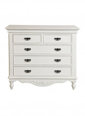 Romance 5-Drawer Storage Chest Off White Off White 115x103x50centimeter