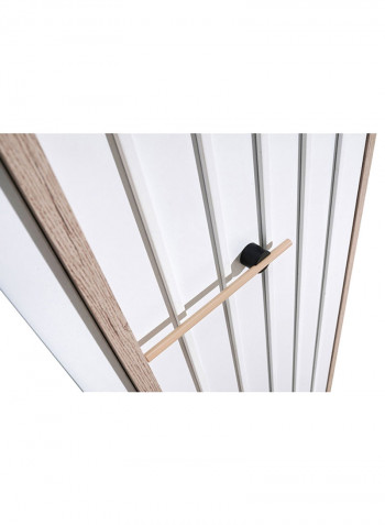 Portland 3-Door Wardrobe With Mirror White 134x193x60cm