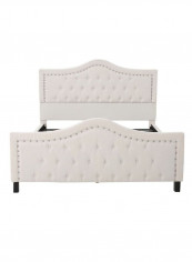 Livi Upholstered Bed Frame And Headboard Set Without Mattress Grey 160 x 200centimeter