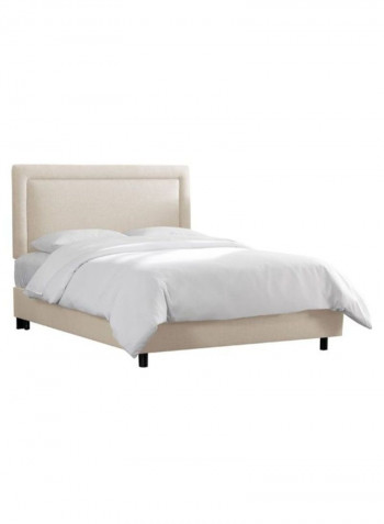 Border Bed With Mattress Beige 160 x 200centimeter