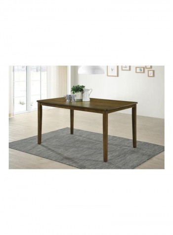 6-Seater Dining Set Beige 150 x 76cm