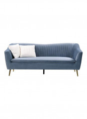 3 Seater Fabric Sofa Blue