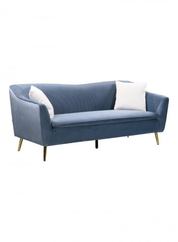 3 Seater Fabric Sofa Blue