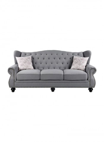 Emilia 3-Seater Sofa Dark Grey 85.82x38.97x38.97inch