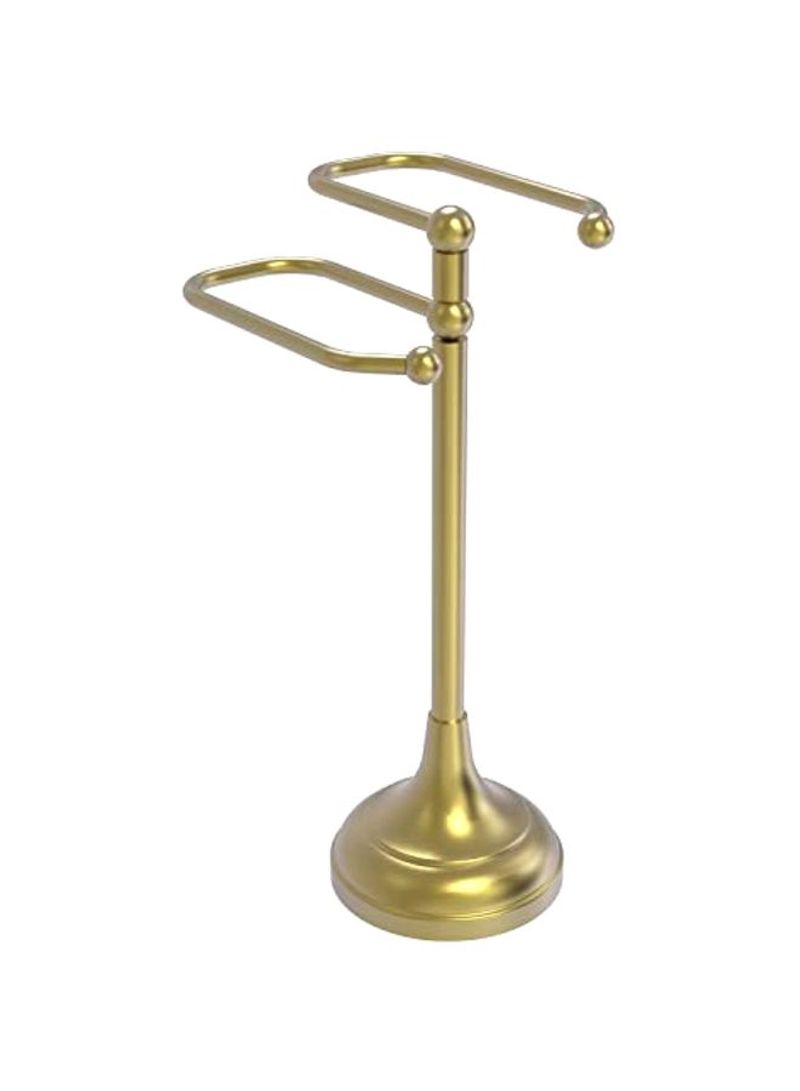 Two Arm Guest Towel Holder Gold 8.5x8x15inch