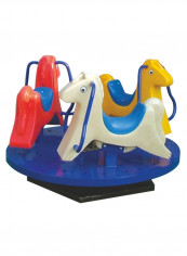 RW-15224 Kids Horse 3 Seater Merry Go Round 120 x 120 x 85cm