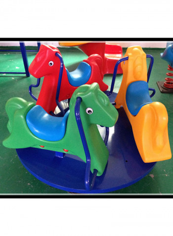 RW-15224 Kids Horse 3 Seater Merry Go Round 120 x 120 x 85cm