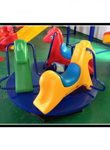 RW-15224 Kids Horse 3 Seater Merry Go Round 120 x 120 x 85cm