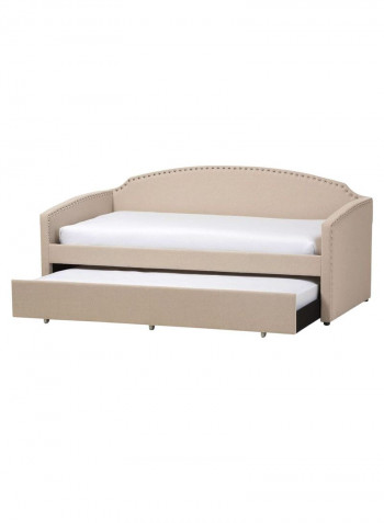 Arched Guest Day-Bed With Roll-Out Trundle Beige