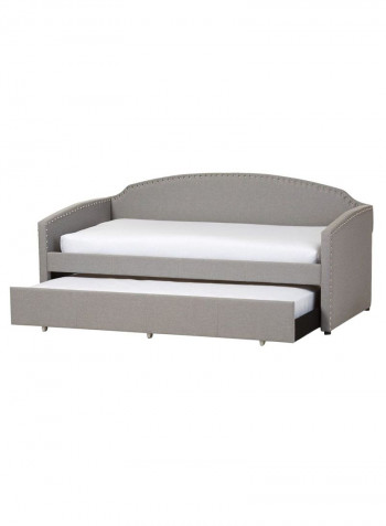 Arched Guest Day-Bed With Roll-Out Trundle Grey