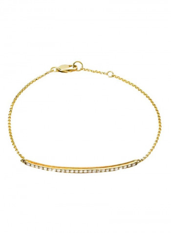 18K Gold Diamond Chain Bracelet