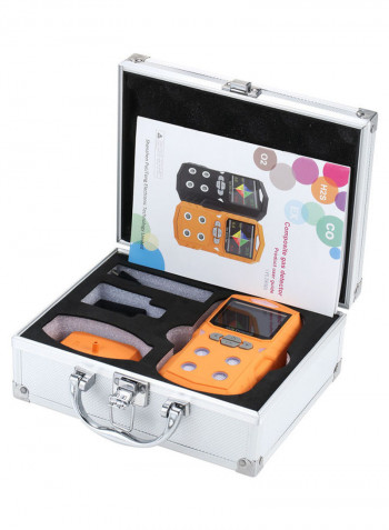 4-in-1 Rechargeable Gas Meter with Colour LCD Screen Orange