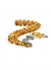 Baltic Amber Prayer Beads  with Sterling Silver components