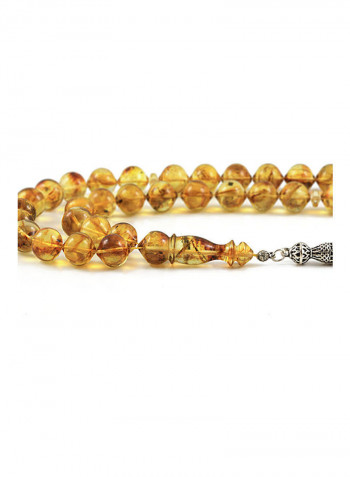Baltic Amber Prayer Beads  with Sterling Silver components