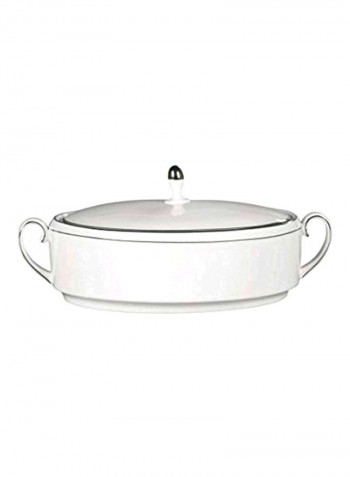 Covered Vegetable Bowl White 1.4L