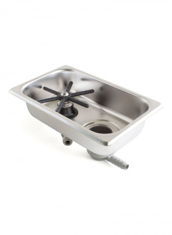 Flush Mount Rinser Silver/Black 6 x 10 x 2centimeter