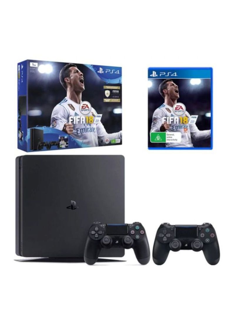 PlayStation 4 1TB Console With 2 DualShock 4 Controllers And FIFA 18