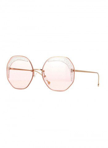 Women's Full Rim Hexagonal Sunglasses - Lens Size: 61 mm