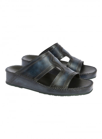 Contrast Arabic Sandals Green