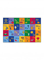 Learning Carpet Rug Blue/Green/Orange 257x360centimeter