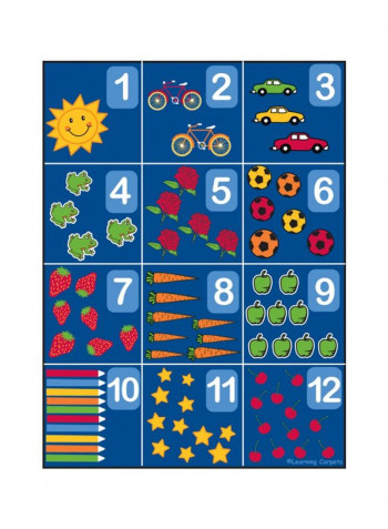 Learning Carpet Rug Blue/Green/Red 257x360centimeter
