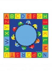 Learning Carpet Rug Blue/Green/Yellow 200x200centimeter