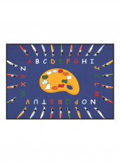 Learning Carpet Rug Blue/Yellow/Red 257x360centimeter