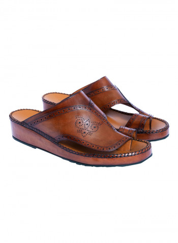 Toe Ring Arabic Sandals Brown