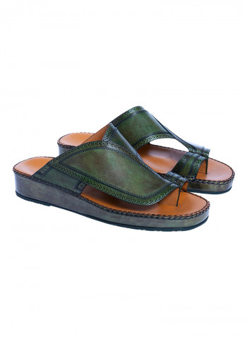 Toe Ring Arabic Sandals Green