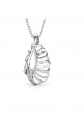 18 Karat White Gold Roxette Diamond Pendant Necklace
