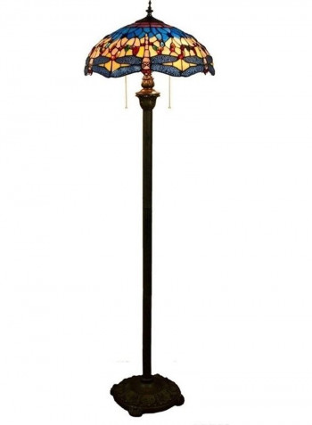 Art Creative Stained Glass Tiling Floor Lamp US Plug Multicolour