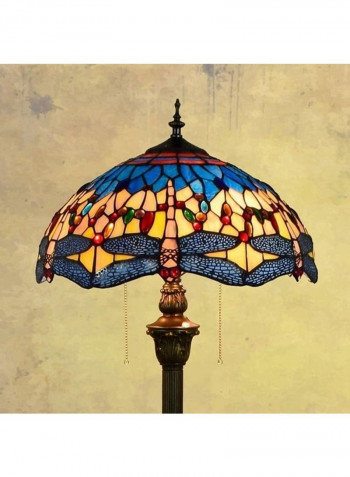 Art Creative Stained Glass Tiling Floor Lamp US Plug Multicolour