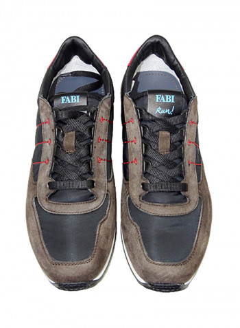 Men's Stitch Detail Sneakers Brown