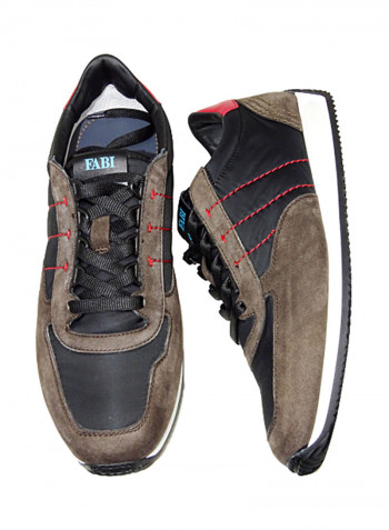 Men's Stitch Detail Sneakers Brown