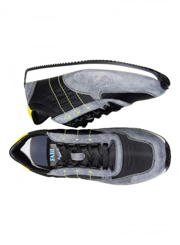 Men's Stitch Detail Sneakers Grey/Black