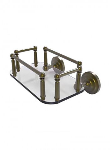 Que New Collection Wall Mounted Glass Towel Holder Brown
