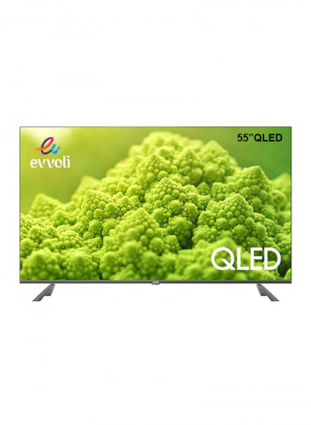 55 Inch QLED Android Smart TV With 1.25 Liters Coffee Machine And 6 Liters 10 In 1 Multi-Use Pressure Cooker 55EV250QA/EVKA-CO10MB/EVKA-PC6010S Black
