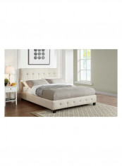Blind Tufted Bed Without Mattress Beige 200 x 200centimeter