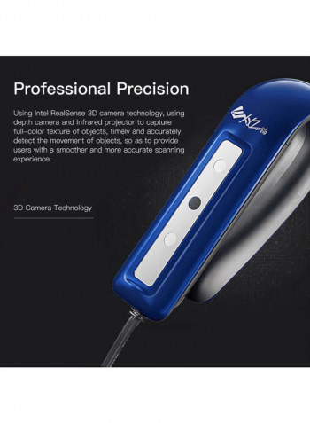 Portable 3D Printer Scanner 15.7x6.1x4.1cm Blue/White