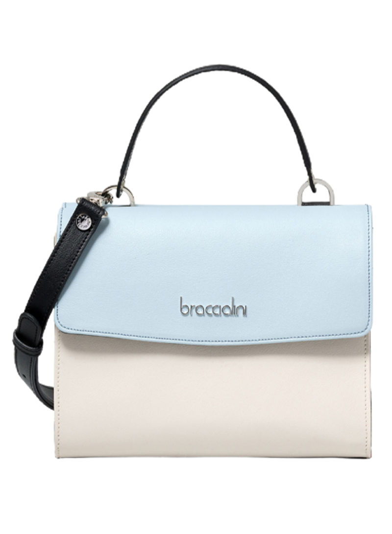 Alicia Adjustable Strap Shoulder Bag Blue/White/Black
