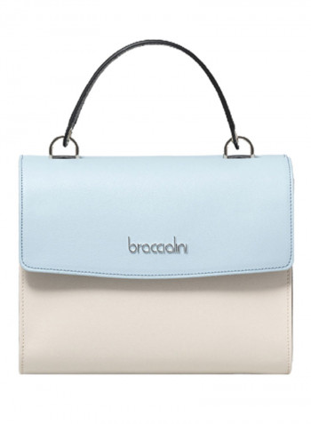 Alicia Adjustable Strap Shoulder Bag Blue/White/Black