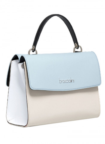 Alicia Adjustable Strap Shoulder Bag Blue/White/Black