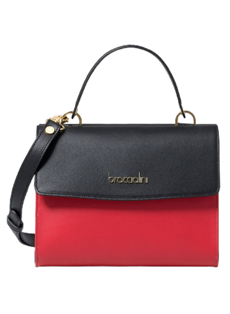 Alicia Adjustable Strap Shoulder Bag Red/Black/White